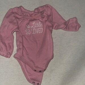Baby Size 6M So Loved Pink Baby Onesie